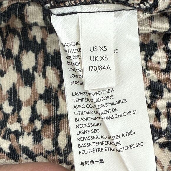 Free People French Quarter Print Wrap Mini Dress Women XS Ruffle Animal Print - Picture 8 of 12